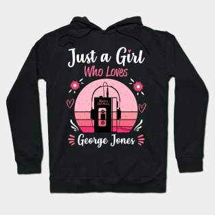 Just A Girl Who Loves George Jones Retro Vintage Hoodie